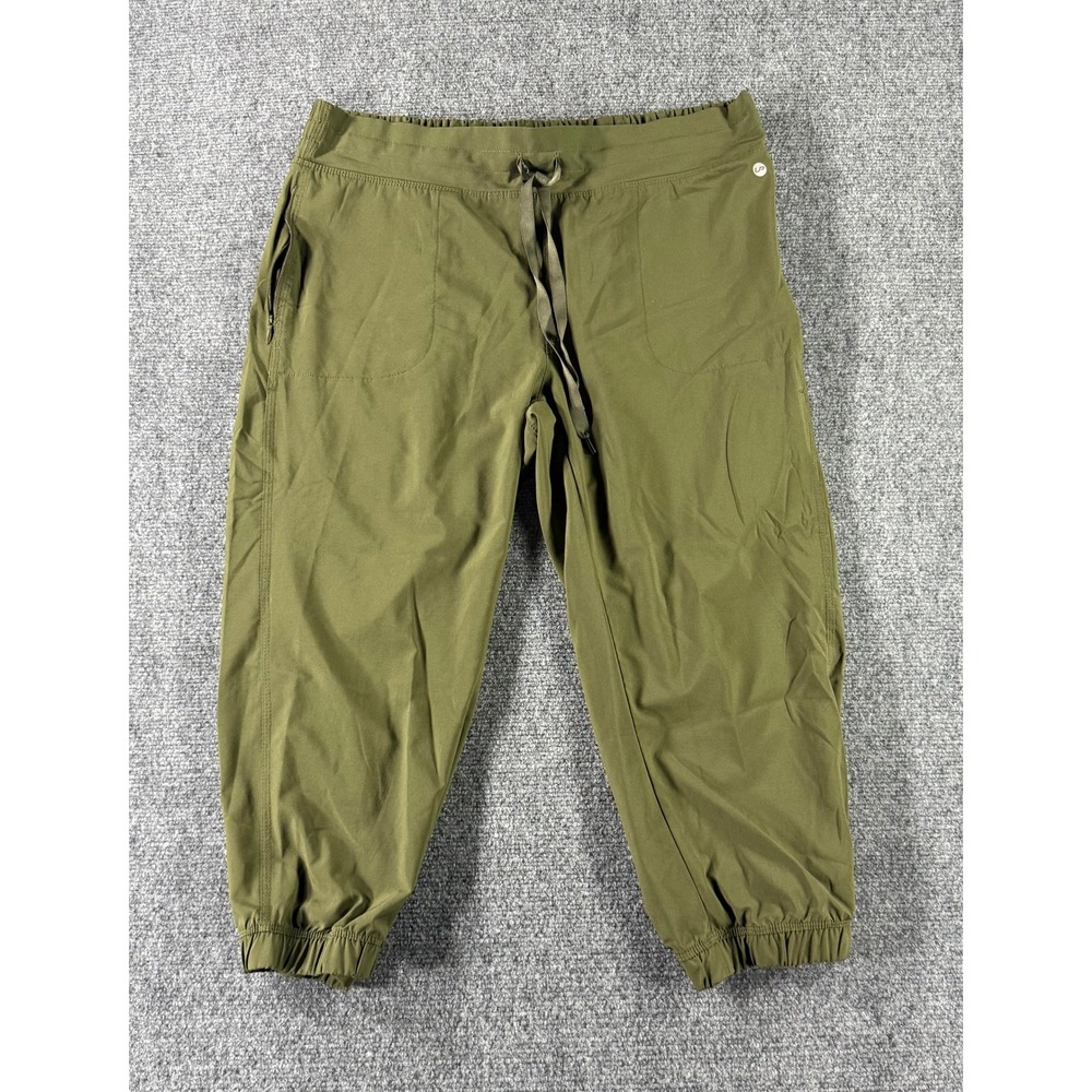 Ultimate Pant Olive Green Crop Joggers Womens Lightweight Hiking Pants Size L